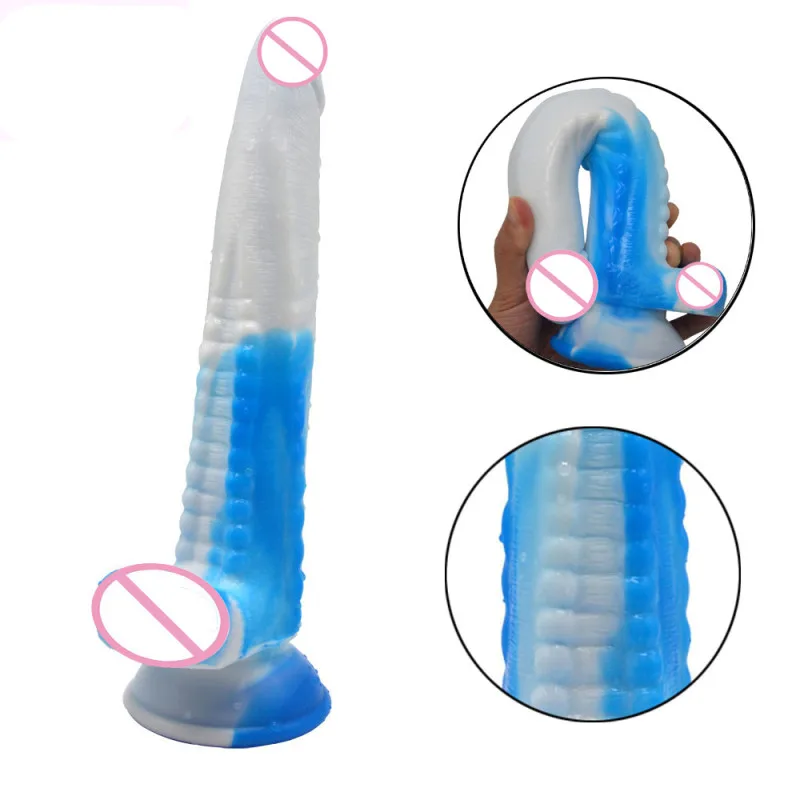 Анальные секс игрушки супер длинный искусственный палец синий и белый