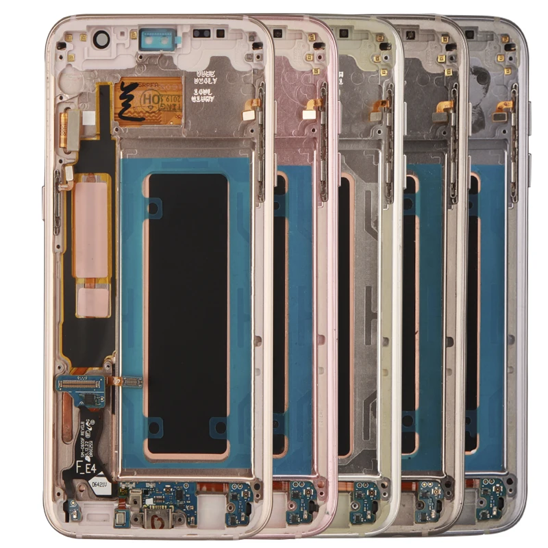 Pantalla SUPER AMOLED de 5,5 pulgadas con marco para SAMSUNG Galaxy S7 edge, reemplazo de quemadura en LCD para G935 y G935F, t&aacute;ctil, montaje de digitalizador-4