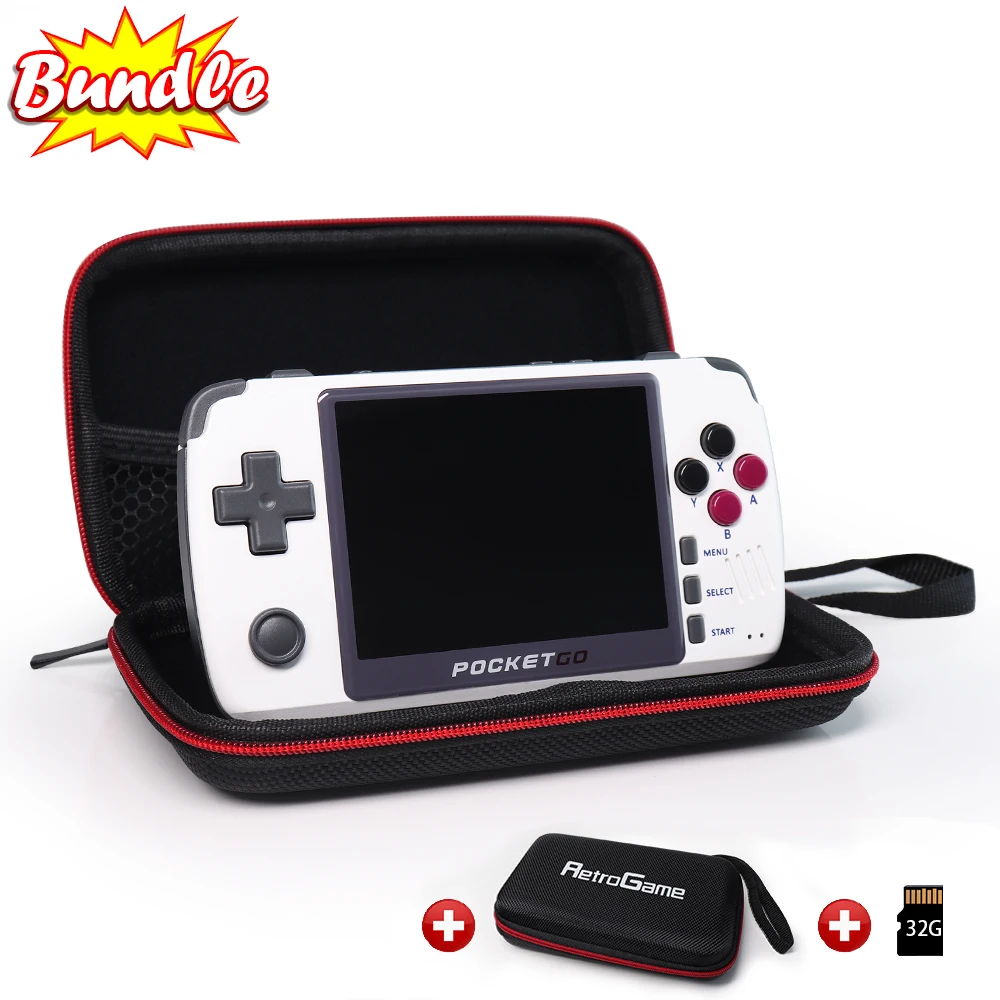 Игровая консоль-новая игровая консоль PocketGo в стиле ретро, Игровая приставка PS1 SNES, портативная игра с ips экраном