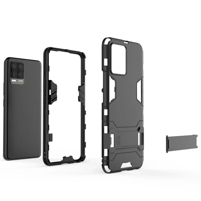 For Oppo Realme 8 Pro Case Cover Shockproof Bumper Robot Bracket KickStand Armor Back Cover Realme 8 Pro Phone Case Realme 8 Pro