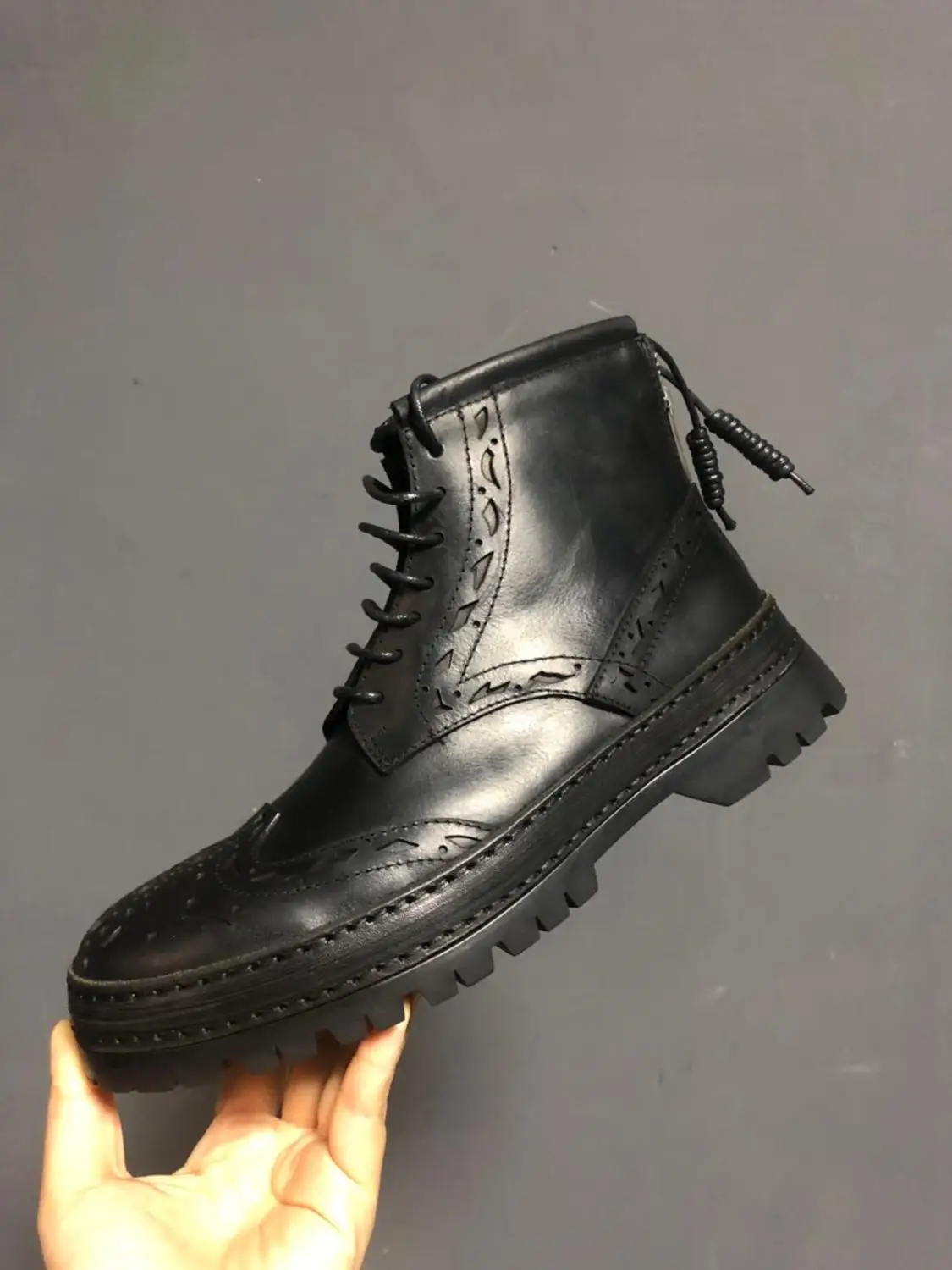 C3 высококачественные итальянские стильные Прочные ботинки броги ручной работы