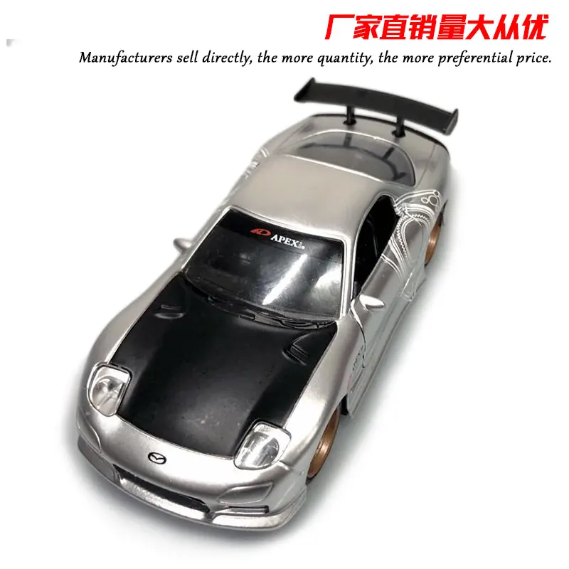 JADA JDM 1/32 строительные игрушки Япония 1993 MAZDA RX7 Литые металлические модели