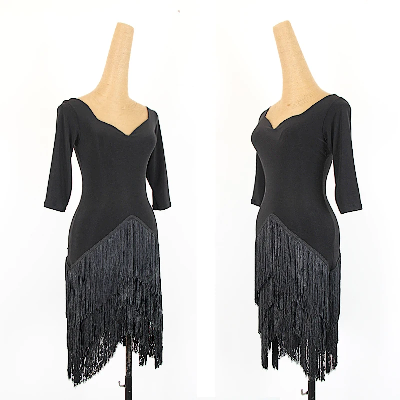 Женские костюмы для бальных танцев элегантные с бахромой взрослых