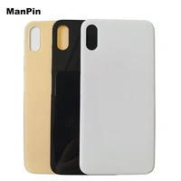 5pcs back glass for iphone x xs max lcd screen battery back cover big hole lens broken mobile phone replace repair spare parts