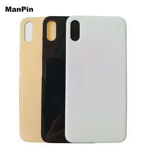5pcs back glass for iphone x xs max lcd screen battery back cover big hole lens broken mobile phone replace repair spare parts free global shipping