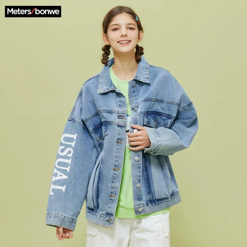Metersbonwe 2020 Весна новая джинсовая куртка с отложным воротником для женщин