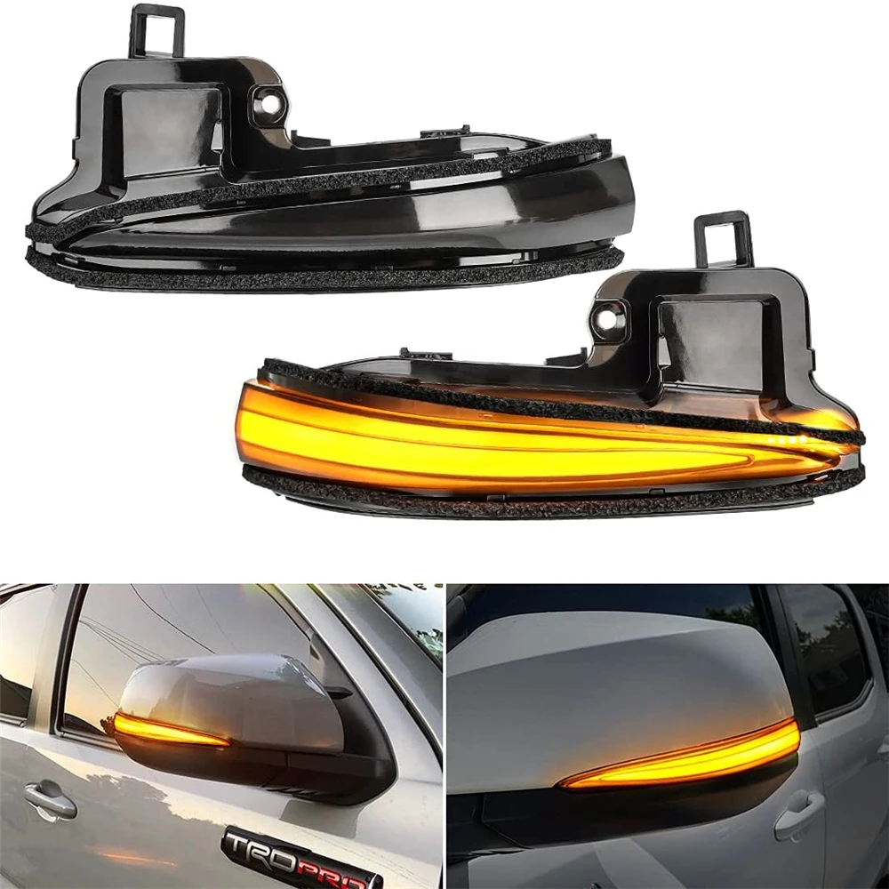 

Side Mirror LED Dynamic Turn Signal Lights Sequential for Toyota Alphard Vellfire AH30 Tacoma 16-21 RAV4 19-21 Highlander 2020