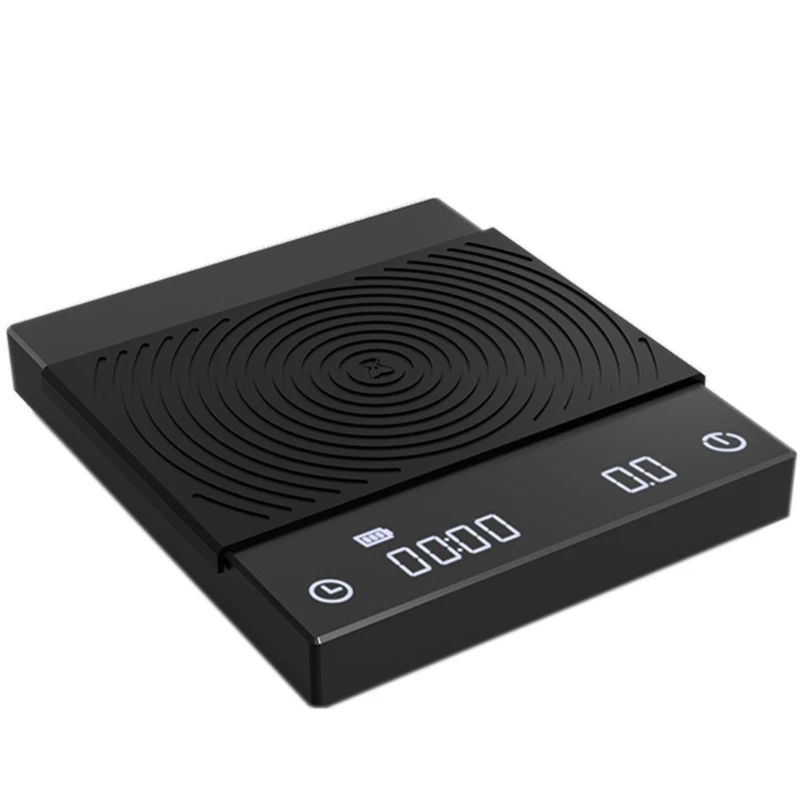 

H7JB Black And White Mirror Scale Coffee Scale Smart Digital Scale Pour Coffee Electronic Drip Coffee Scale With USB Scale