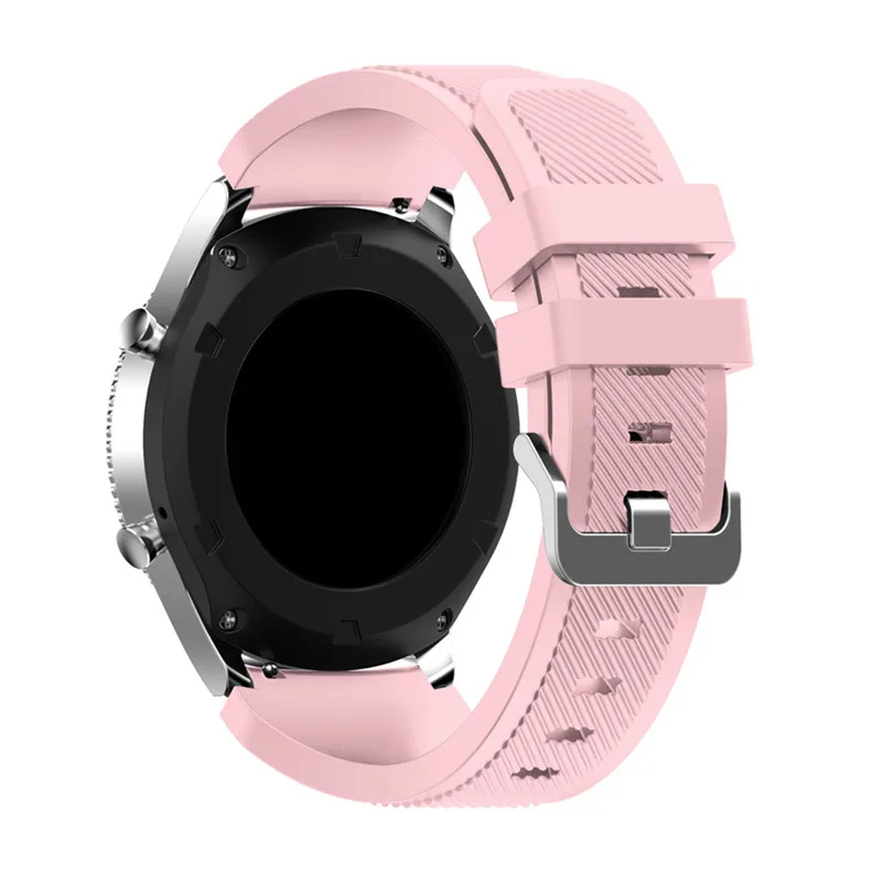 Soft powder 15 Galaxy watch 46 мм 42 мм ремешок для samsung gear S3 Frontier band 20 мм 22 мм силиконовый ремешок для часов браслет huawei watch GT ремешок S3 - Цвет ремешка: Soft powder 15
