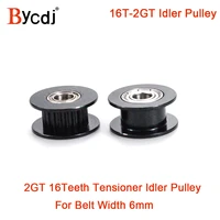 2gt 2m 16 teeth synchronous idler pulley bore 3mm with bearing for width 6mm gt2 timing belt passive wheel 16t 16teeth