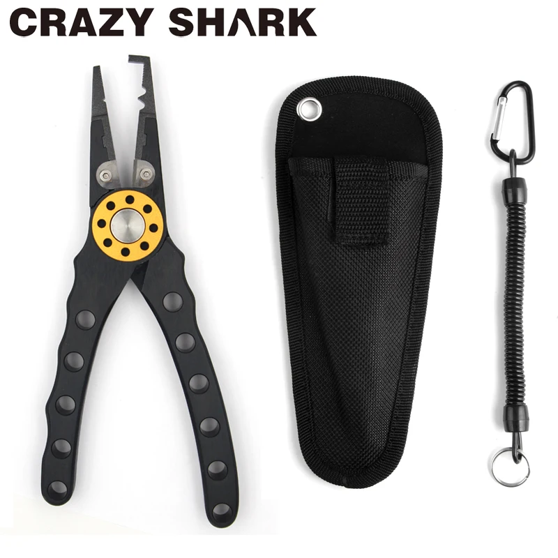 Сверхмощные алюминиевые рыболовные плоскогубцы Crazy Shark инструмент для удаления
