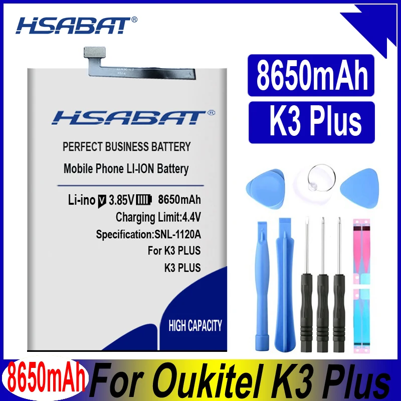 Аккумулятор HSABAT 8650 мАч для OUKITEL K3 Plus|Аккумуляторы мобильных телефонов| |