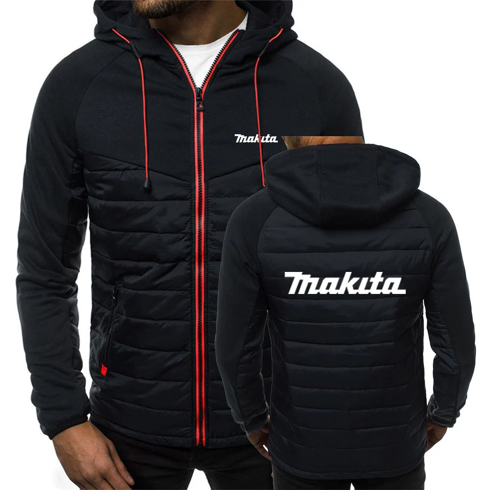 

2021 мужские толстовки Makita логотип хип-хоп модная повседневная стеганая куртка Мотоспорт с принтом унисекс пальто мужские спортивные топы на...