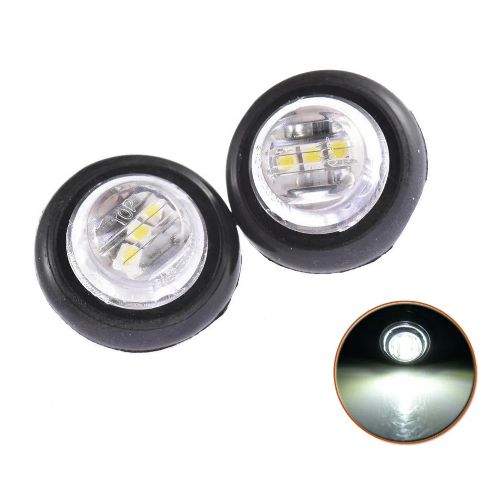 

12V Side Marker Lights 3 LED Bullet For Truck Trailer Lorry Lamps Round