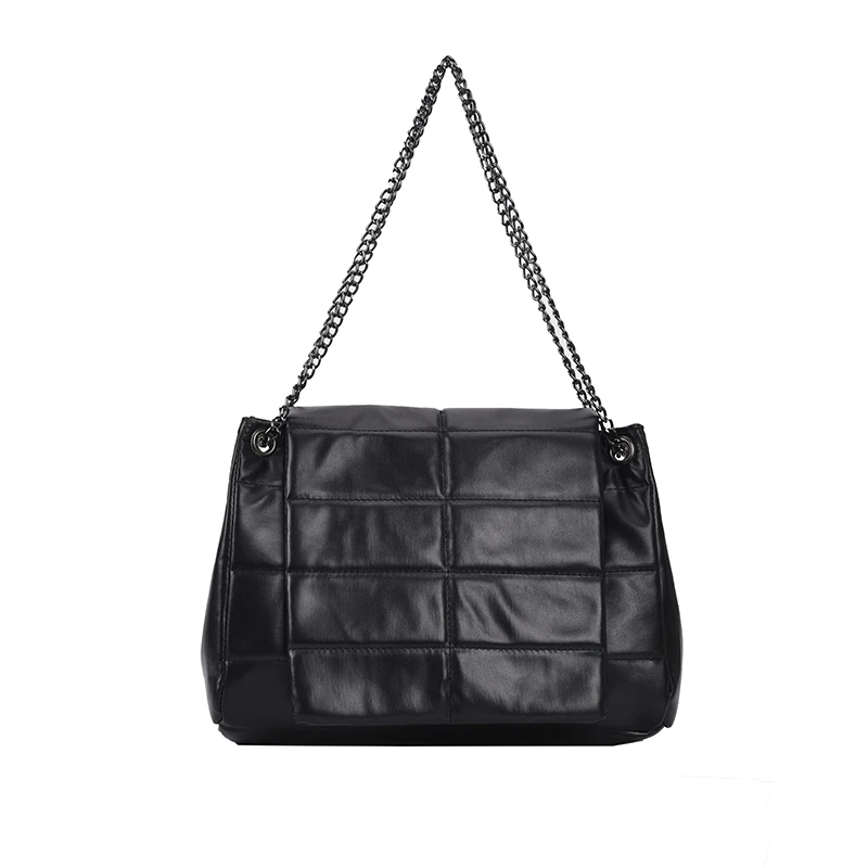 

Large Capacity PU Leather Shoulder Bags for Women Fashion Simple Casual New Solid Color Ladies Chain Tote High Quality Sac Femme