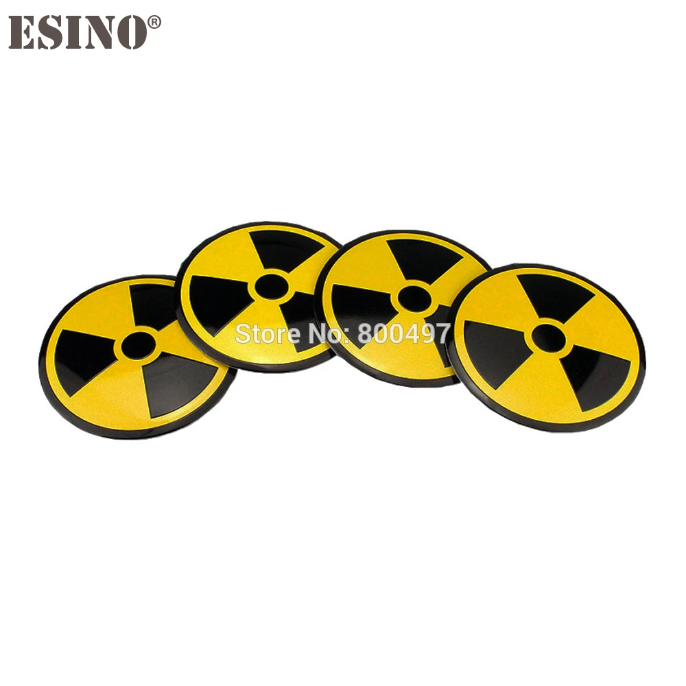 40 x Автомобиль Стайлинг биохимические опасности 3D Металл Хром кольцо из