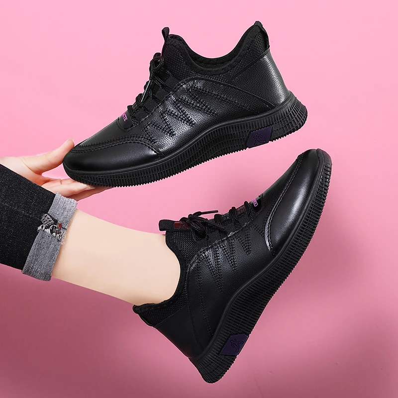 

Running Shoes Women Breathable Casual Shoes Outdoor Light Weight Sports Shoes Casual Walking Platform Ladies Sneakers Black