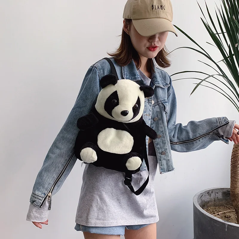 Плюшевые рюкзаки с животными для взрослых и детей мультяшная панда кукла