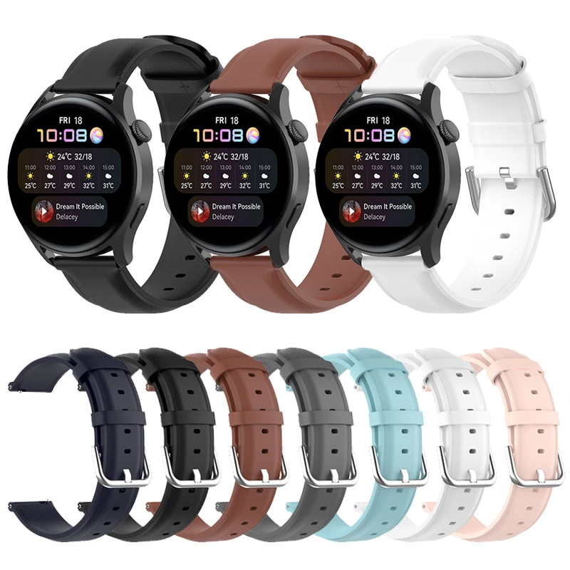 

Ремешок 22 мм для Huawei Watch GT2 Pro GT2 e GT2 46 мм, браслет из воловьей кожи для наручных часов Huawei Watch 3