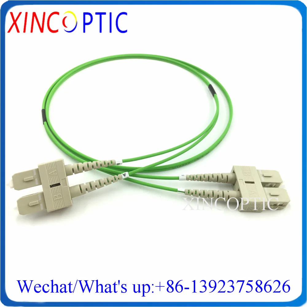 LCUPC-LC/ST/FC/SCUPC MM DX OM5 2.0 мм куртка ПВХ 15M Цвет Лайм зеленый цвет многорежимный