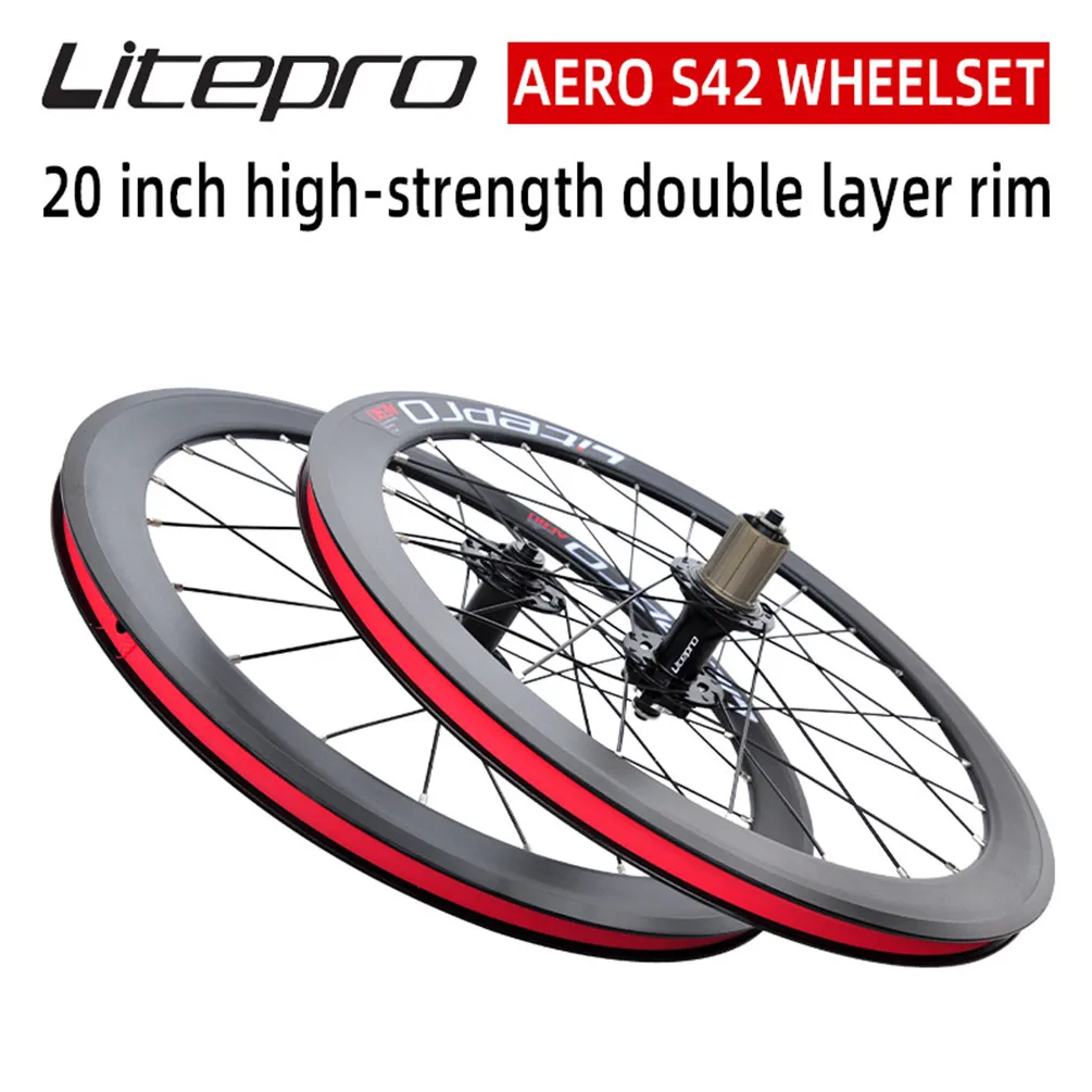 Litepro S42 AERO складной велосипед 20 дюймов 406/451 V дисковый тормоз 11 Скорость колесная 4