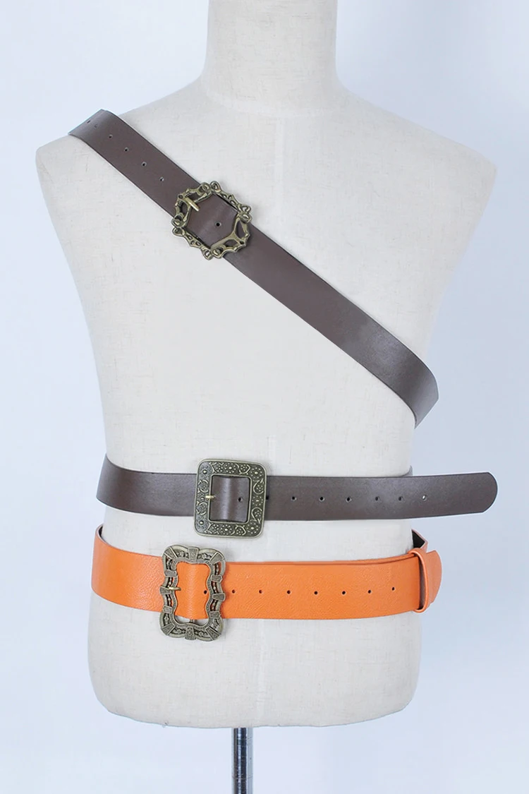 CostumeBuy Пираты Карибы: На странных приливах капитан Джек Воробей косплей костюм ремни L920