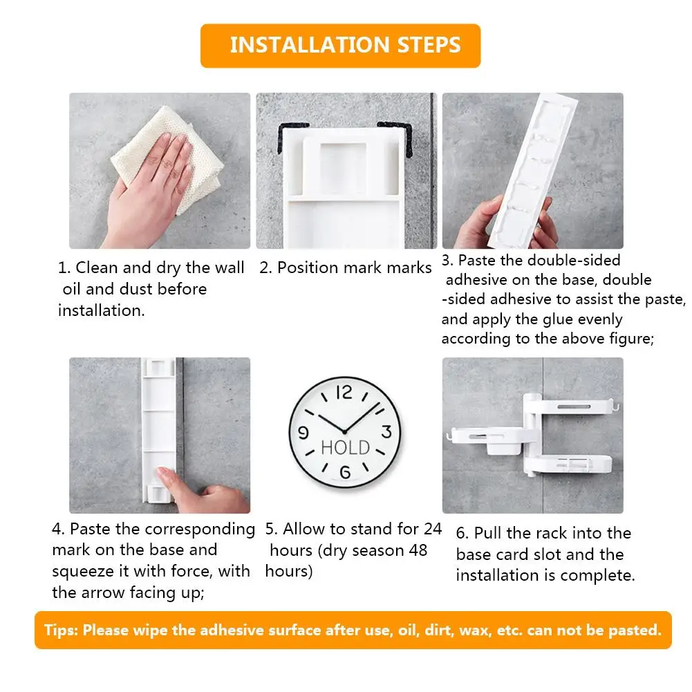 

Bathroom Storage Shelf & Rack Punch-free Shelves Hair Dryer Rack Home Decoration For Kitchen Bathroom Accessories