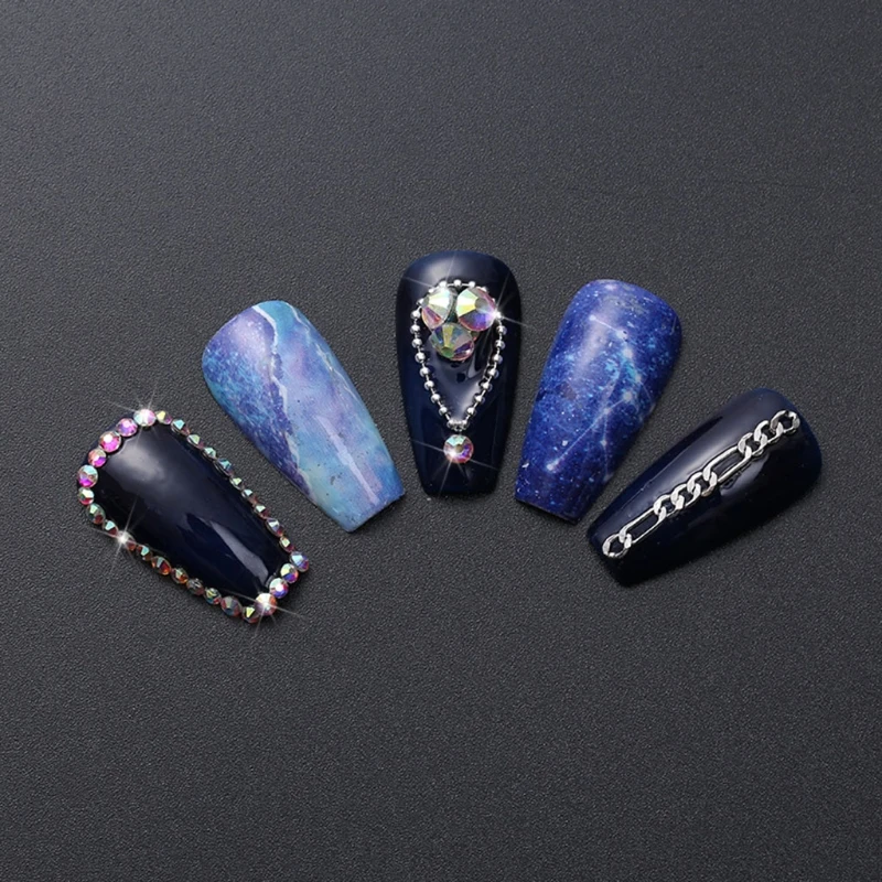 

X7JA 21 Grids Nail Art Decorations Multi Shapes with Dual-ended Dotting Pen Tweezers Set DIY Nails Manicure Tool