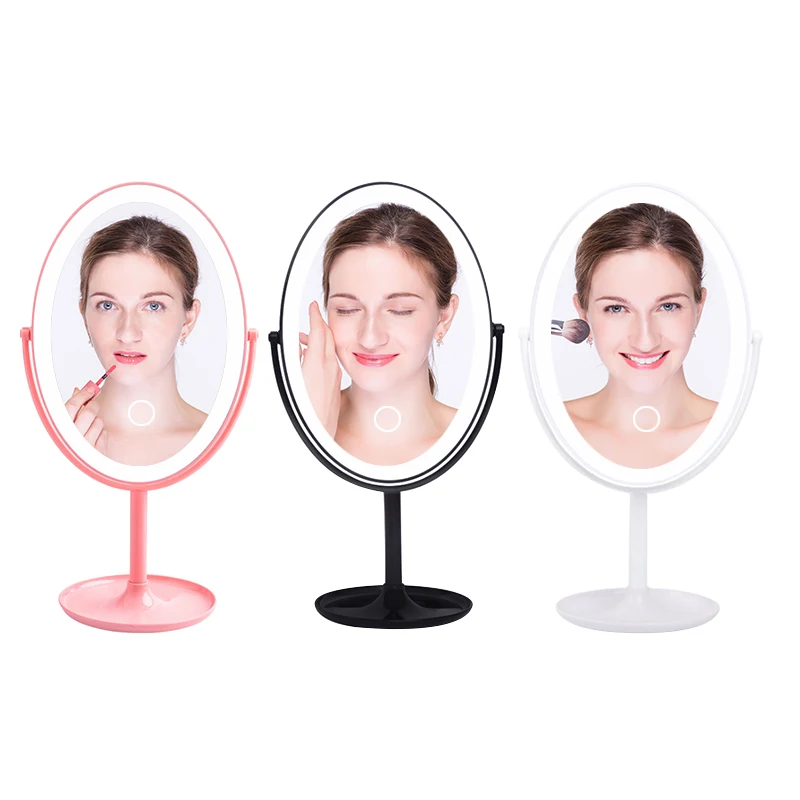 LOSIE семьи зеркало для макияжа Перезаряжаемые Яркость регулируемая светодиодная