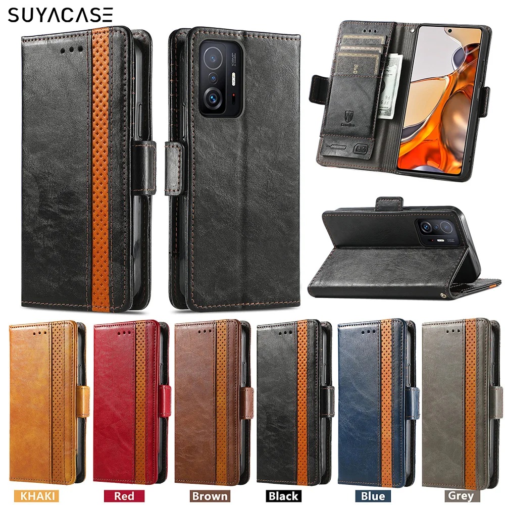 

Flip Wallet Leather Case For Xiaomi Poco X3 F3 GT M4 11T 11 10 10T Note10 Pro Lite CC9 E Card Slots Stand Magnetic Phone Cover