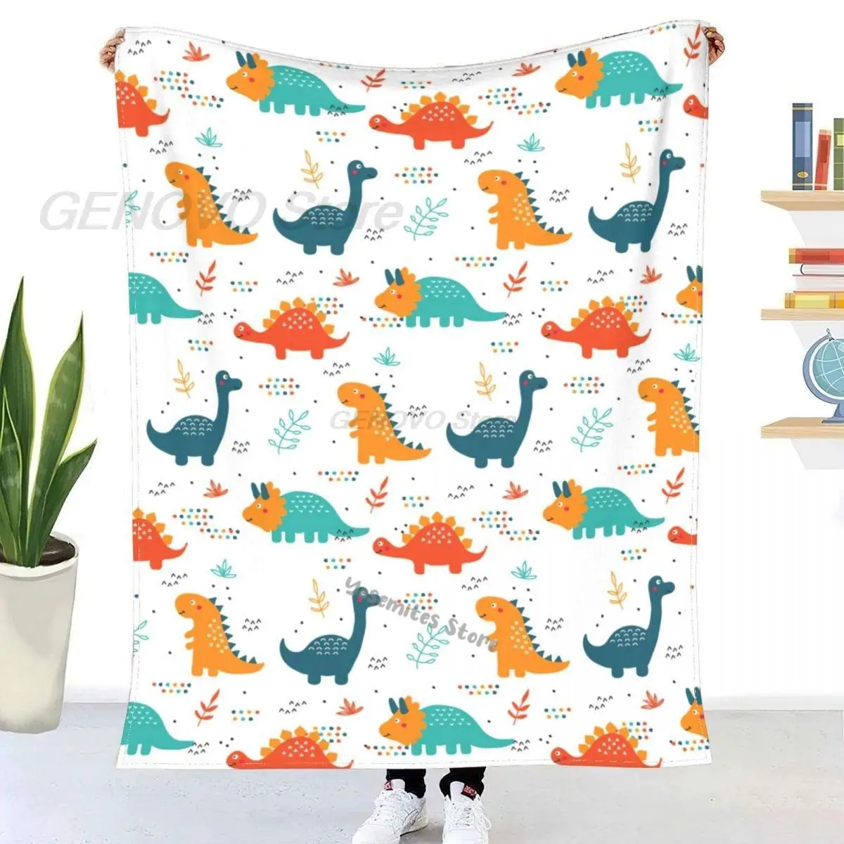

Мультяшный динозавр головоломка Decke Sherpa Decke bettwhatsche weiche Decke