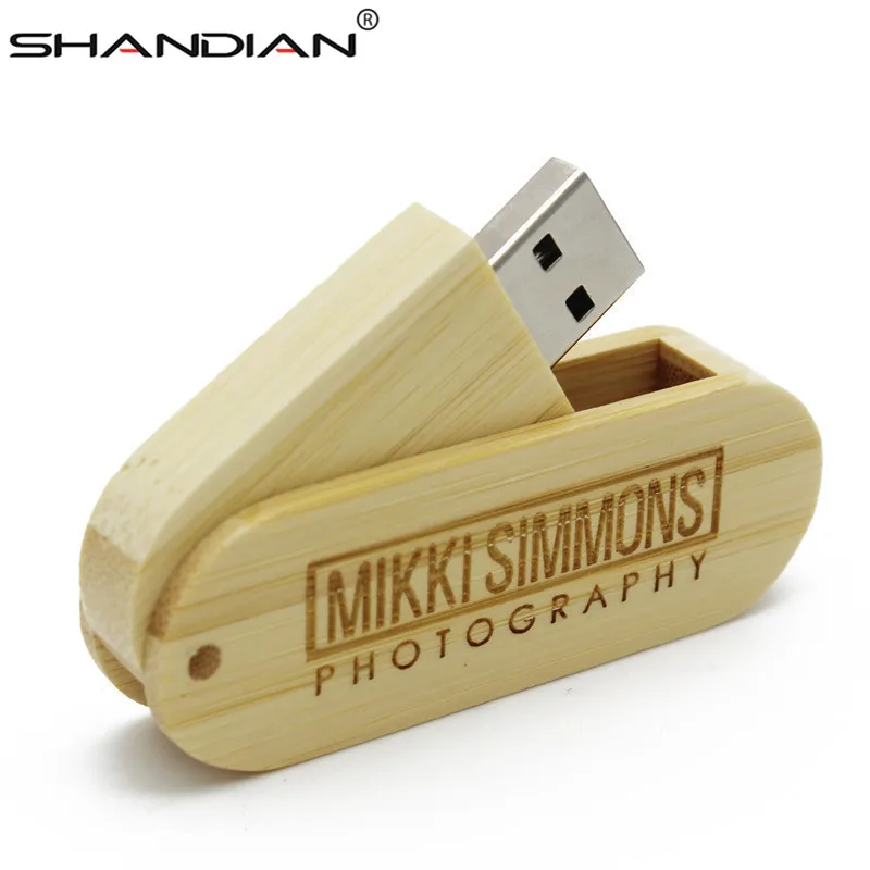 SHANDIAN 1 шт. деревянный портативный USB флеш накопитель с бесплатным логотипом
