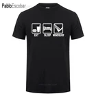 Eat Sleep Windsurf футболка Забавный подарок на день рождения для мужчин Папа Отец муж бойфренд летние хлопковые футболки с коротким рукавом и круглым вырезом