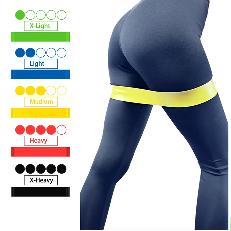 Эластичная лента для фитнеса тренировок резиновая петля спорта йоги пилатеса