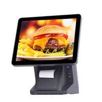 point of sale pos terminal bulit in 80mm printer vfd pos system retail restaurant cash register