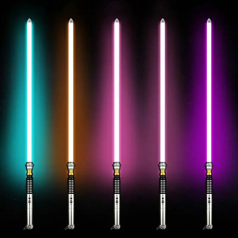 

Led Lightsaber Luke Star Jedi Cosplay Prop Light Saber with Voice Vader Sword Discoloration Metal Hilt Stick Luminous Lightstick