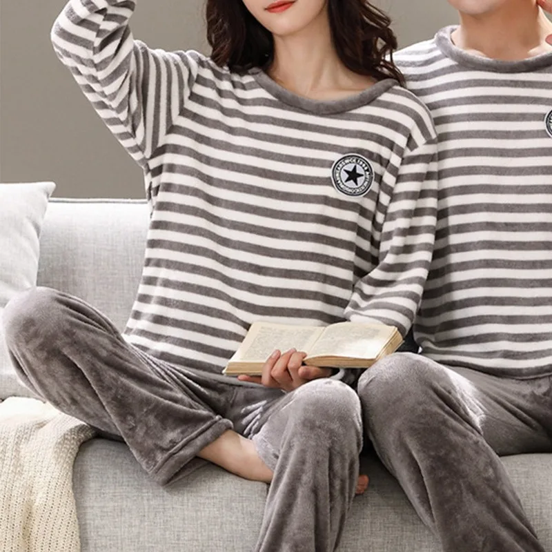 

WENYUJH Autumn Winter Solid Lady Home Suit Fashion Soft Women Two Piece Set Casual O-Neck Pullover Tops Pants Homewear Pajama