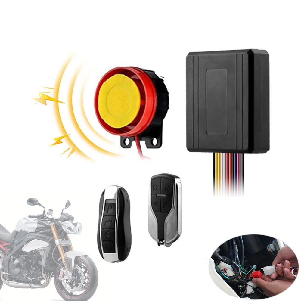 

Motorcycle Motorcycle Alarm System Alarm speaker With Remote Control 12V DC