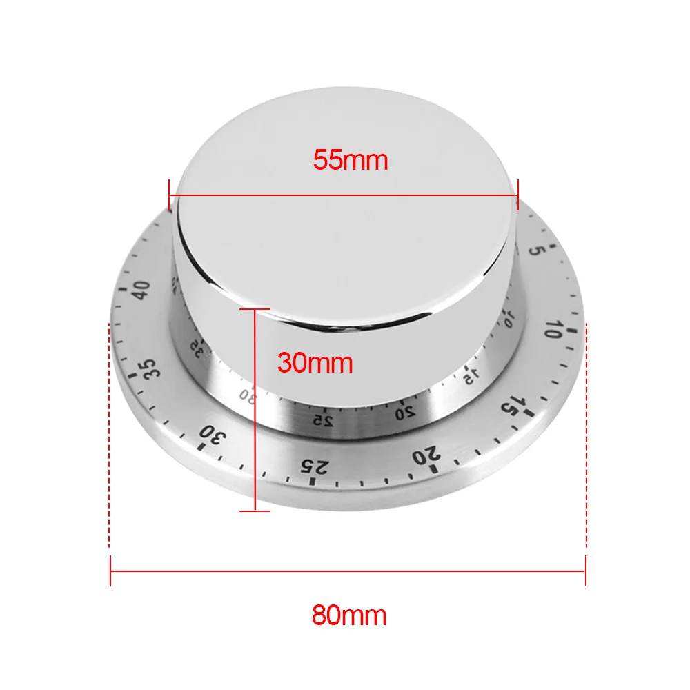 60 Minutes Kitchen Timer with Magnetic Base Gadgets Cooking Tools Stainless Steel | Дом и сад