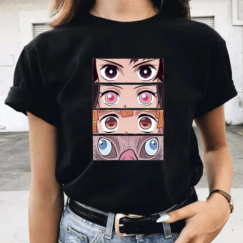 

New Anime Demon Slayer Kimetsu No Yaiba Nezuko Inosuke Cosplay T-shirt Tanjiro Kamado Anime T-shirt Unisex Casual Tops Tee