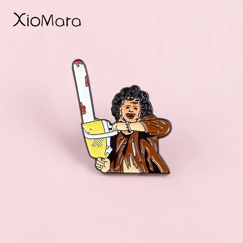 Шпилька LEATHERFACE Thomas Brown Hewitt ювелирные изделия из фильма бензопила ужасные мягкие