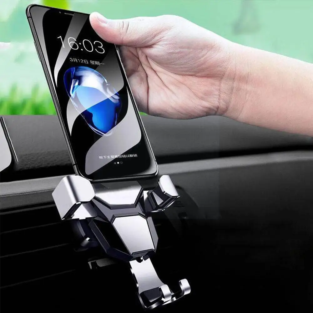 

Car Phone Holder In Car For Phone Air Vent Alloy Gravity Stand Clip GPS No MobilePhone Holder Mount Magnetic Universal I6X6