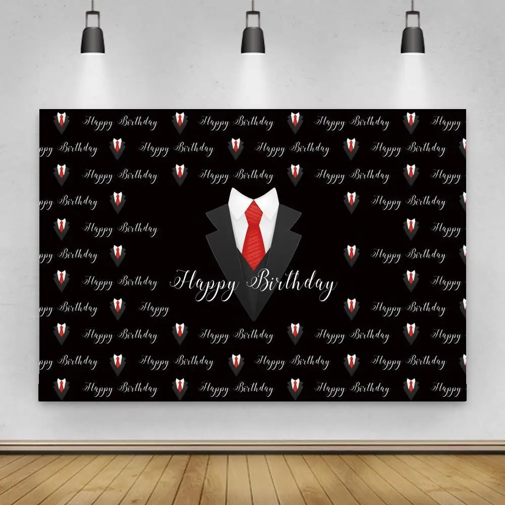 

Фон для фотосъемки офисный костюм мужской день рождения черный деловой офисный праздник фон для празднования вечеринки с надписью стена