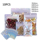 Упаковка Eyelashe оптом голографическая лазерная сумка на молнии для хранения ожерелья под заказ логотип наклейка оптовая идея подарочная упаковка