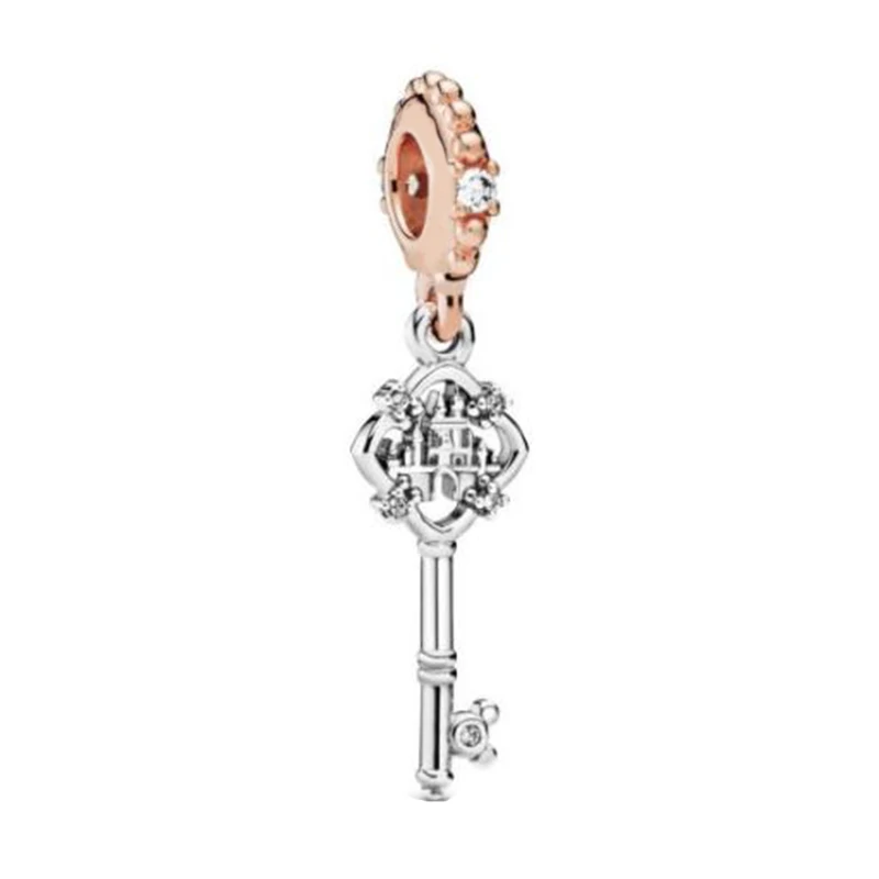 

Key Charm 100% Real 925 Sterling Silver Key Charms Fit Brand Bracelet Diy Jewelry