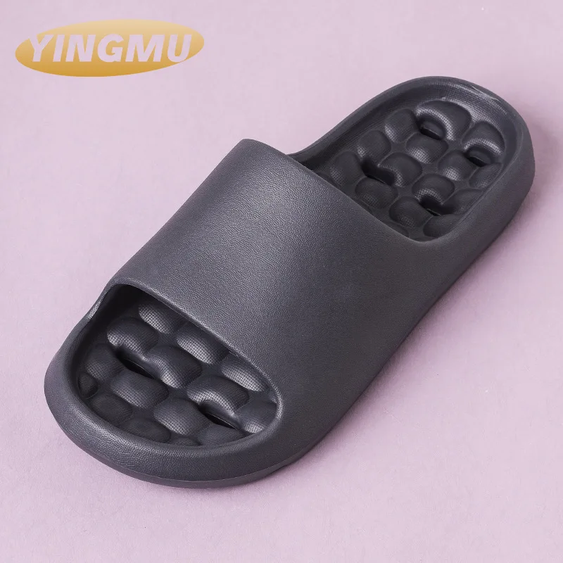 

New home men's and women's hollow out thick bottom bath massage slippers shoes men shoes house slippers house slippers men