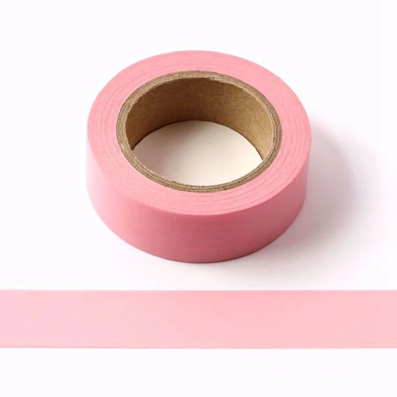 

NEW 10pcs/lot Decorative Solid Pink Washi Tapes DIY Scrapbooking Sticker Adhesive Masking Tape Kawaii Papeleria Wholesale