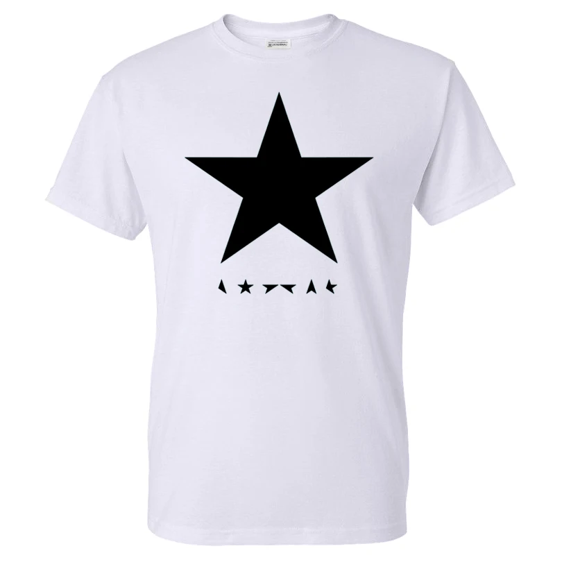 

2020 New Black Star Print T-shirt David Bowie Rock Singer Streetwear Men Women Sport Casual Tshirt High Quality Cotton Tees Tops