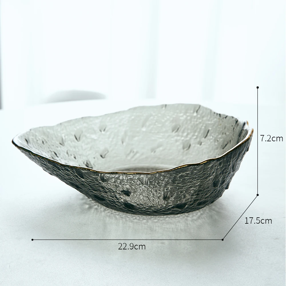 Стеклянная миска в японском стиле прозрачная для фруктов салатов супа десертов