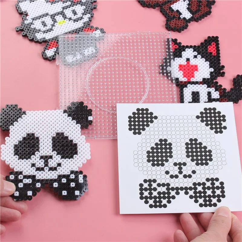 Детские 3D Пазлы игрушки 12 шт./компл. Hama Beads 24 шаблона 1:1 листов шаблоны для перлса